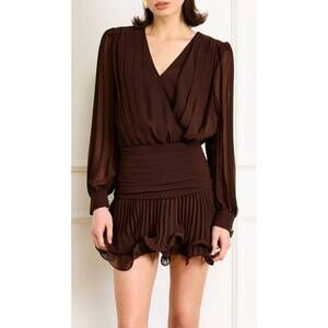 NEW LINE AND DOT twyla mini dress in chocolate